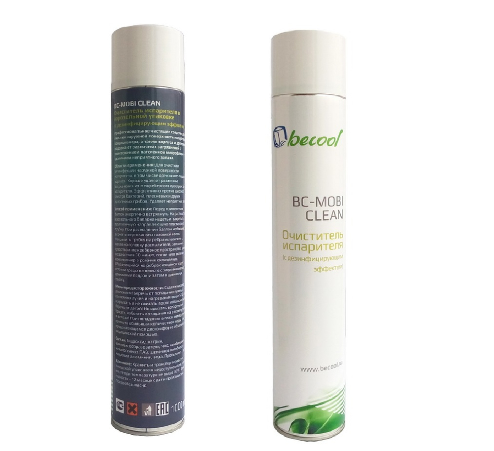 Очиститель испарителя Becool BC-MOBI CLEAN (очистка, дезинфекция; аэрозоль 1л.)