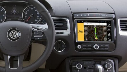 Навигационный блок для Volkswagen Touareg II 2010-2018 (RNS850, все штатные функции и обогревы сохраняются) - Carmedia DZ-217 на Android 9, 2ГБ-32ГБ, SIM-слот