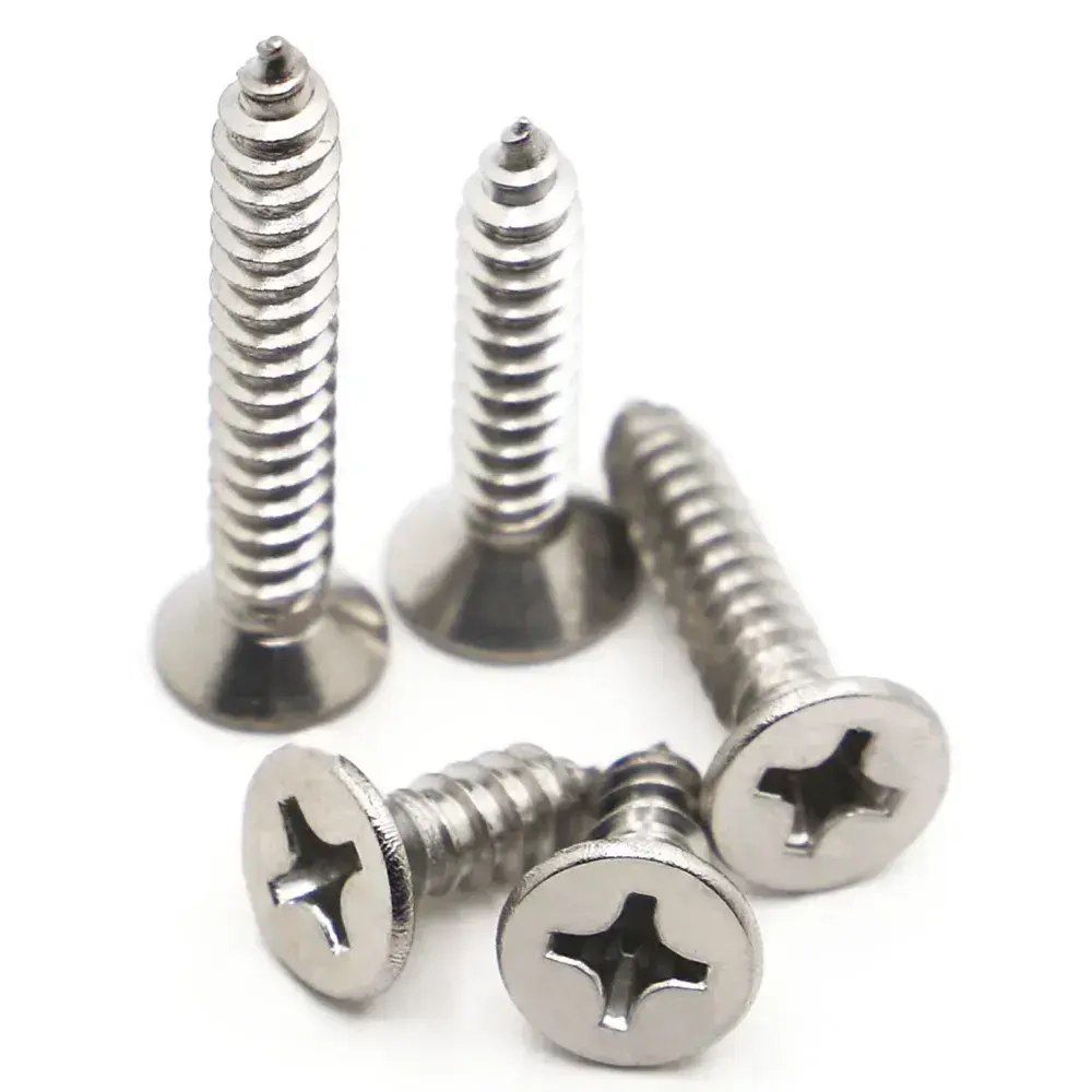 Саморез по металлу потай 3.9х9.5 Phillips нержавейка ДИН 7982/ГОСТ 10619, ZIP-пакет (10 шт.)