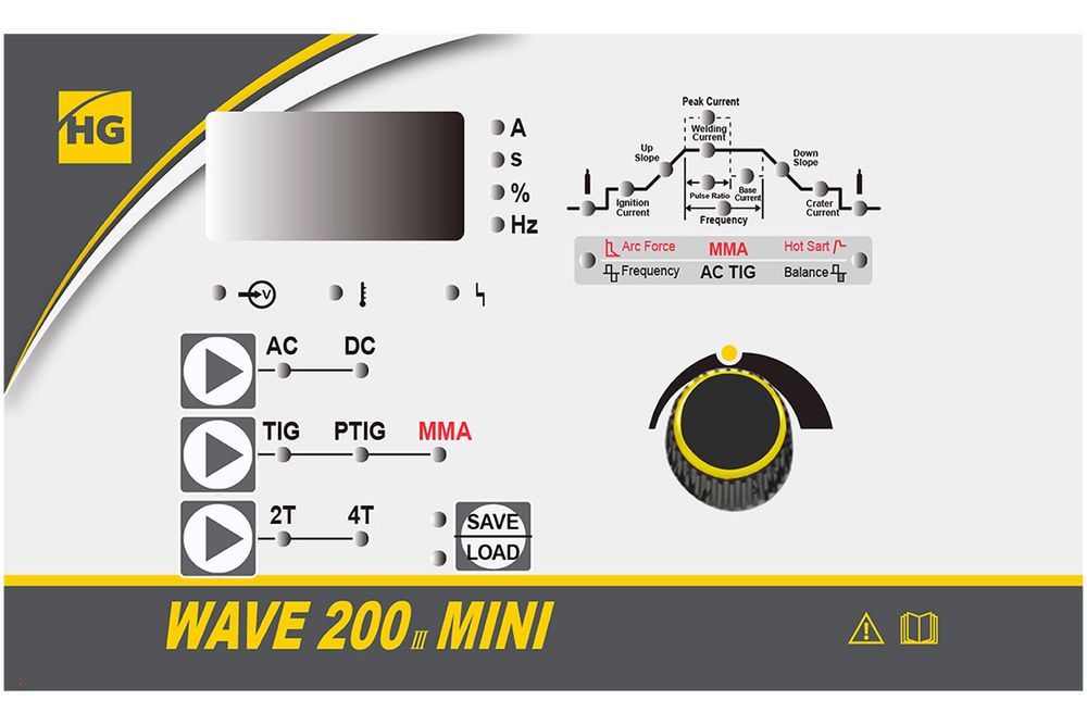 Аппарат аргонодуговой сварки HUGONG WAVE 200 III MINI AC/DC - [220В / 8-200А / TIG]