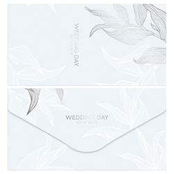Конверт для денег MESHU "Wedding" 85*164мм, матовая ламинация, фольга, 3 дизайна