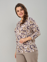 Лонгслив Лнв-306/серый-хризантемазеленая