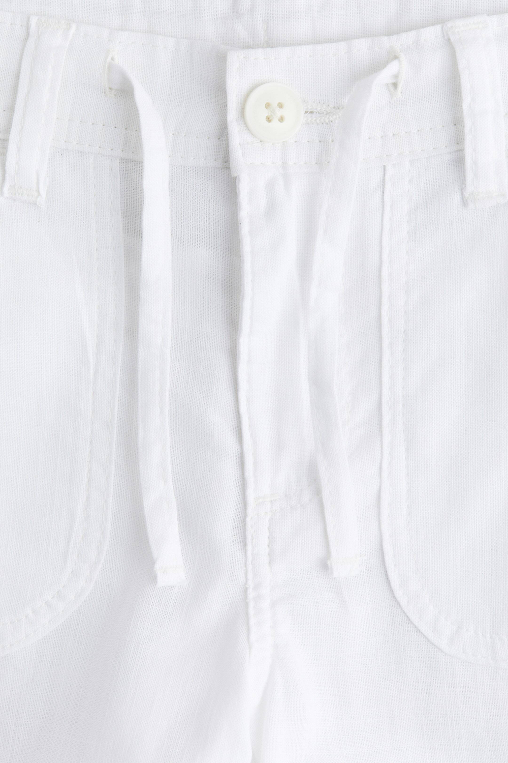 H&M Широкие брюки из хлопка, белый