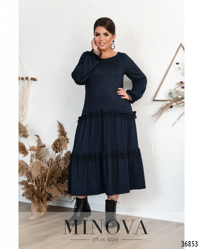 Платье 3130-В-темно-синий Minova