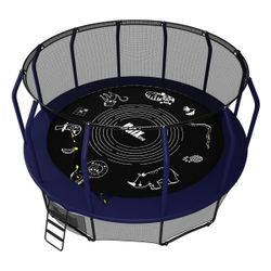 Батут UNIX Line SUPREME GAME 16 ft зеленый, синий)