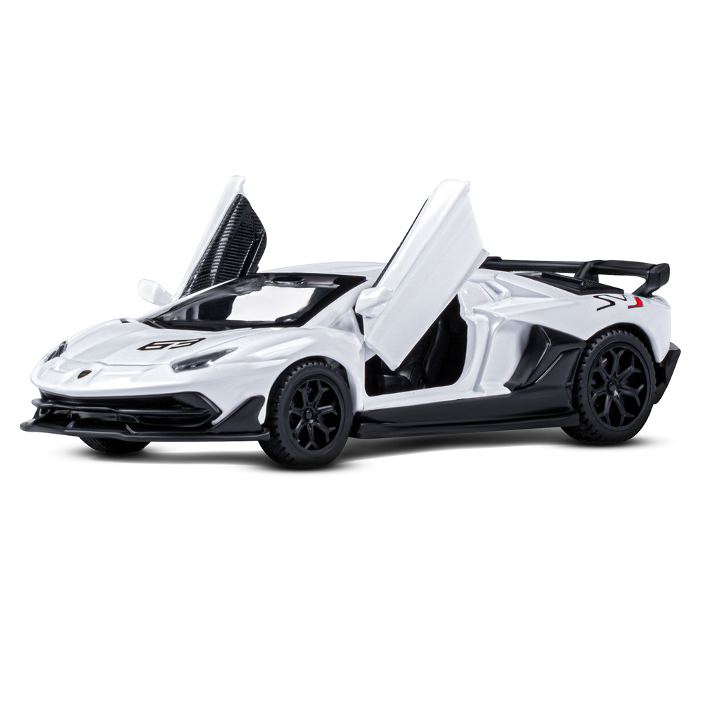 Модель 1:43 Lamborghini Aventador SVJ, белый, инерция, откр. двери