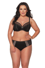 Трусики-слипы с серебристым декором (Размер: XXL) (Цвет: черный)