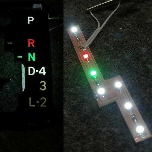 Плата подсветки для селектора КПП Mark 2