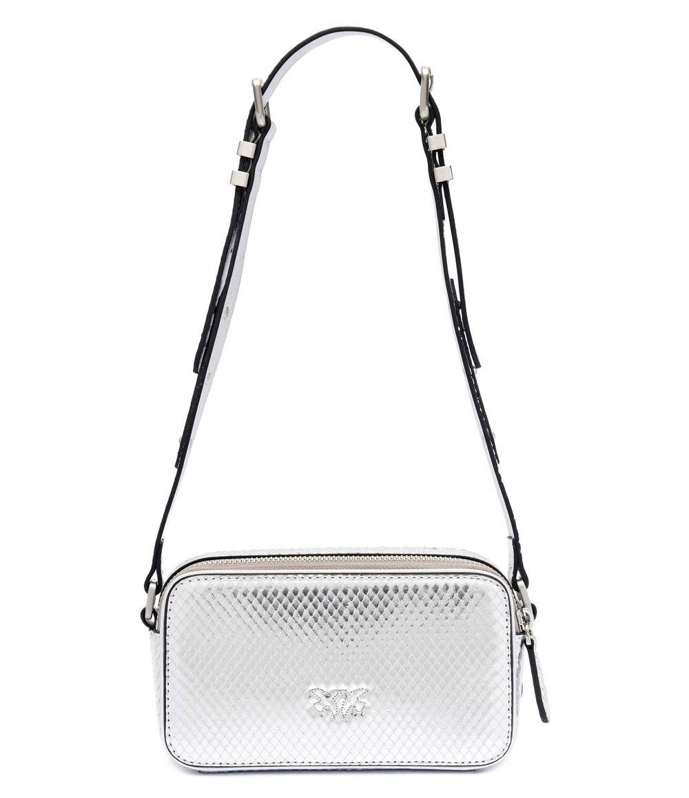 Кожаная сумка через плечо CAMERA CASE Pinko - серебряный(102810 A1VG)
