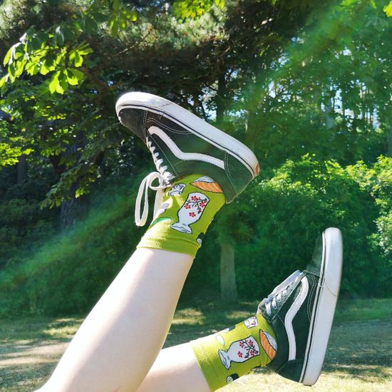 Носки "Суши и роллы", р-р 38-44 (салатовый)