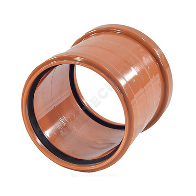 Муфта НПВХ ремонтная коричневая Дн 110 б/нап в/к KGU Ostendorf 220500