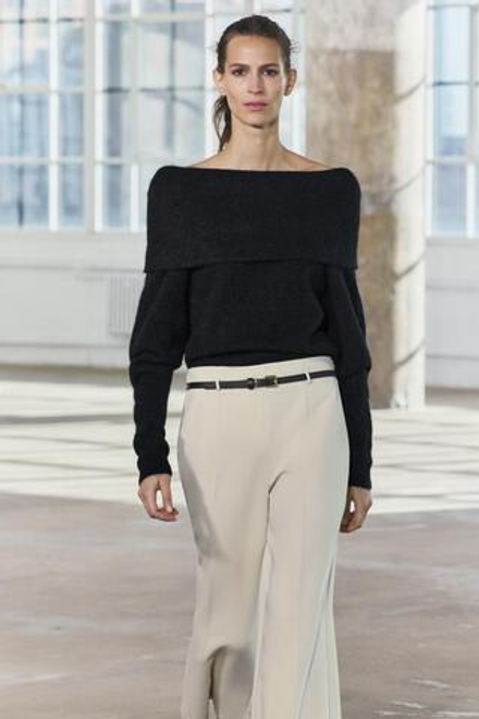 ZARA БРЮКИ-КЮЛОТЫ ИЗ КОЛЛЕКЦИИ ZW С ПОЯСОМ, КАМЕННО-СЕРЫЙ
