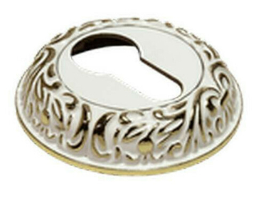 Накладка на ключевой цилиндр МН-КН CLP W/PG  (белая эмаль/золото) 1/10 "Morelli"