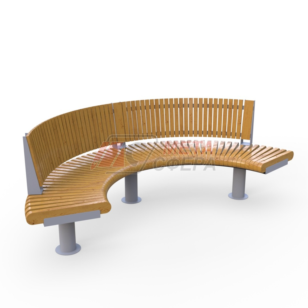 Скамейка Rail Road 01 внутренний радиус