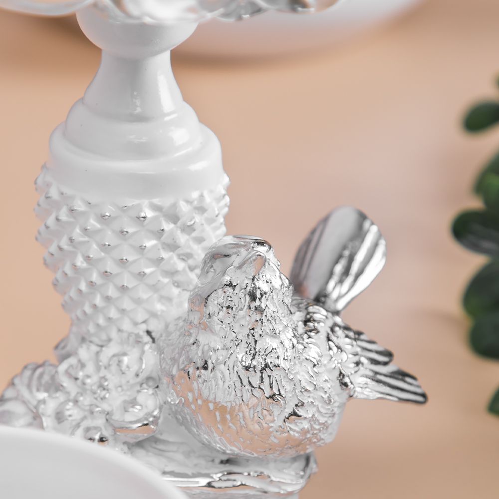 Фруктовница-конфетница Птичка Терра сонг Сильвер