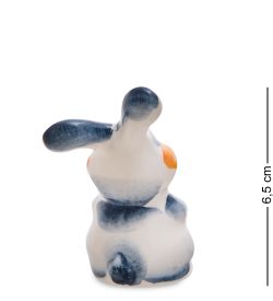 ГЛ- 842 Фигурка «Заяц Мартин» цв. (Гжельский фарфор)