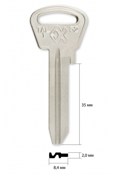 Заготовка английского ключа 10303 77 - TAL 1 (ДМ1 TY25) (XR26) | TLN1S | MTS1R | XR26 | TL3L | XYS 023E