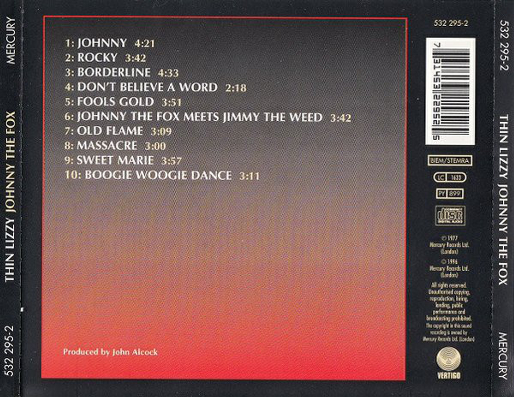 Thin Lizzy / Johnny The Fox (CD)
