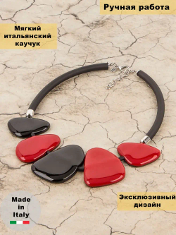 Бижутерия женская на шею колье ожерелье муранское стекло