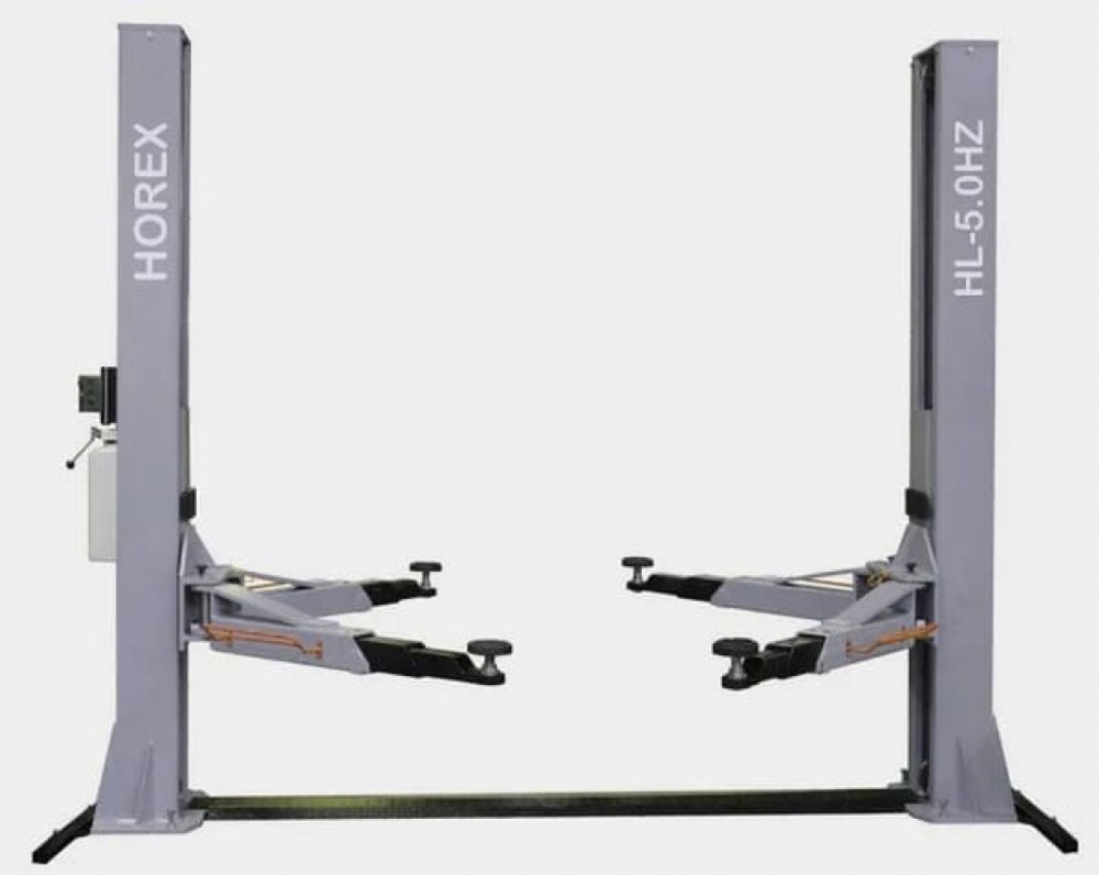 Подъемник horex двухстоечный электрогидравлический с нижней синхронизацией, 5.0 т, арт. № HL-5.0 HZ