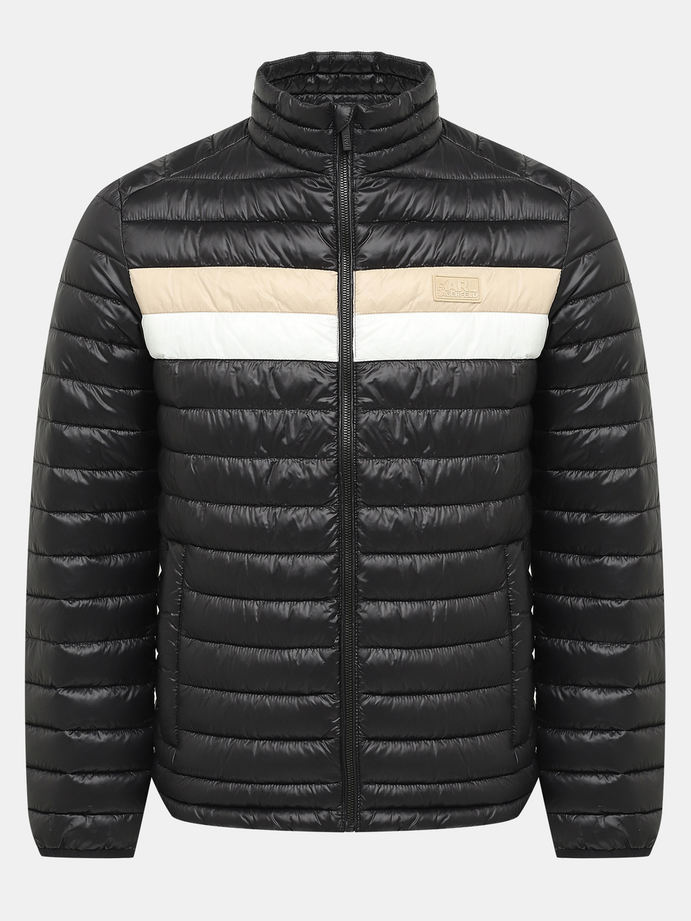 Куртка муж. KARL LAGERFELD 505402 черный полоса бежево-белым