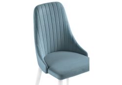 Стул на металлокаркасе Kora light blue / white