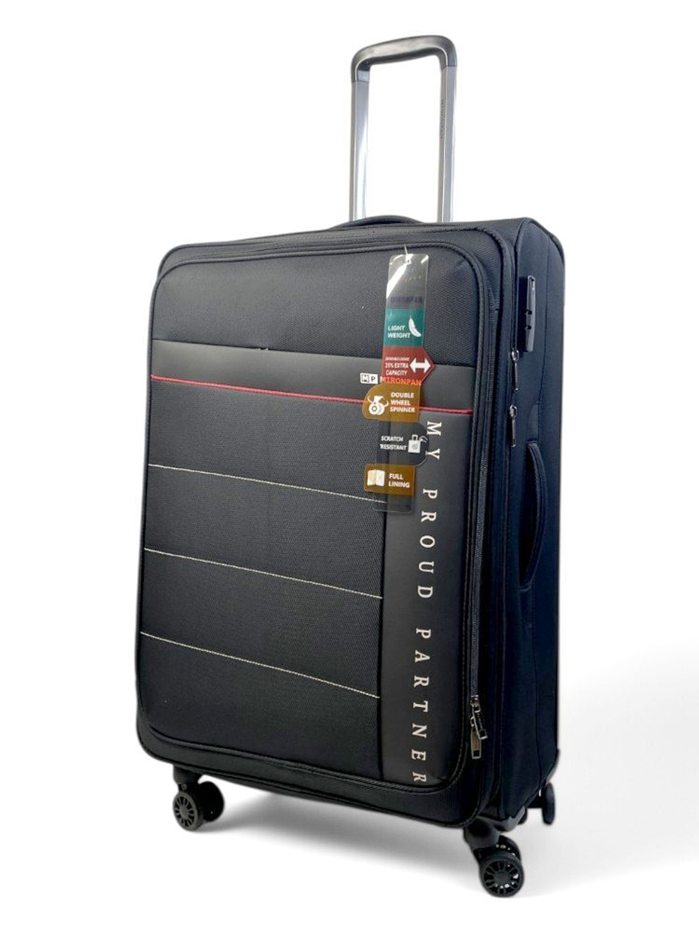 Большой чемодан Mironpan 50129, Черный, L