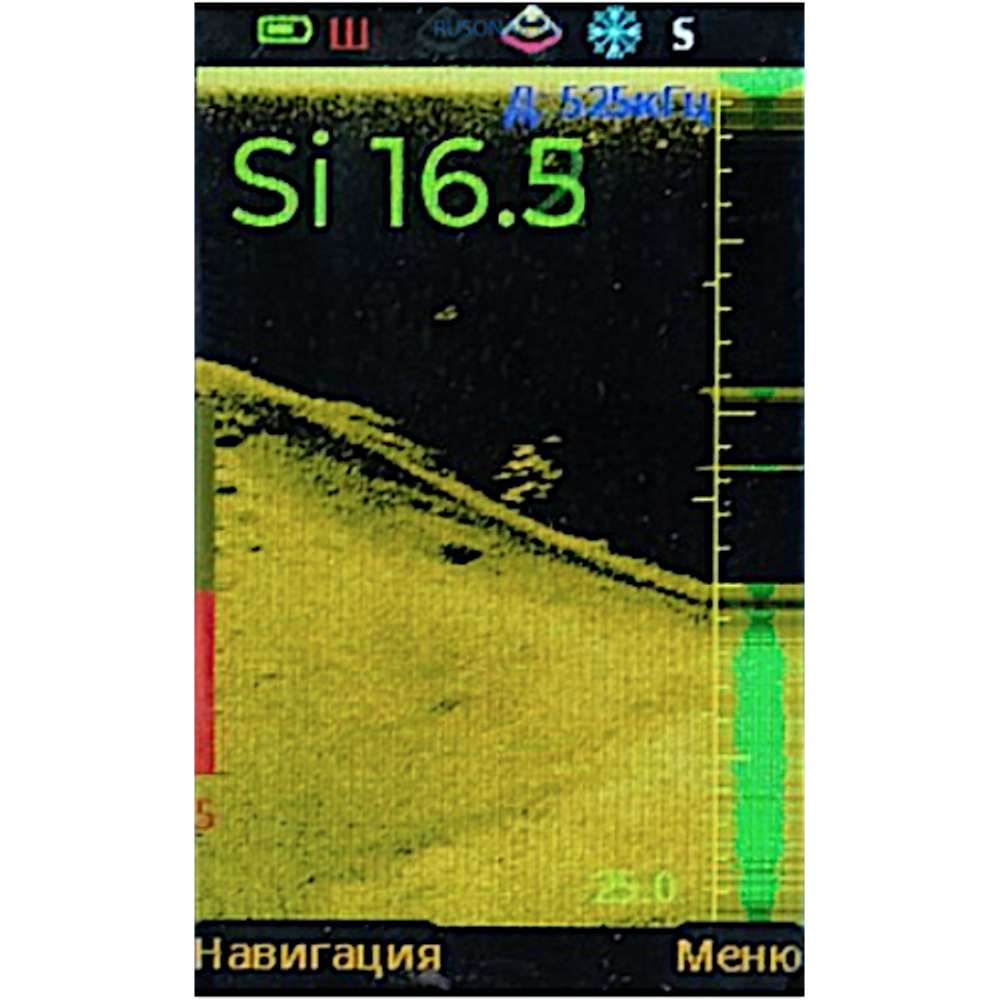 Эхолот Практик 8 DUO ГП63 320х240p 2луча 12° и 35° + структурный датчик 107х70х28мм 300г кабель 2м