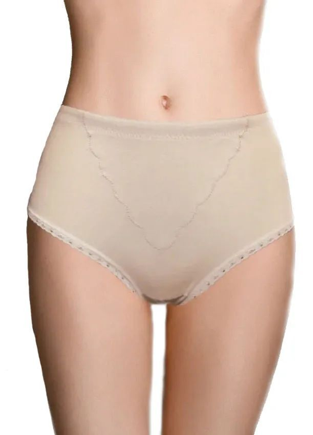 Трусы-слип с высокой линией талии из хлопковой ткани (Размер: XXL) (Цвет: черный)