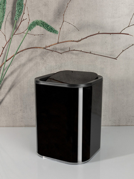 Ведро для мусора DeNASTIA STABLE B 19,3х19,3х25,1 95% ABS пластик 5% акриловый пластик чёрный