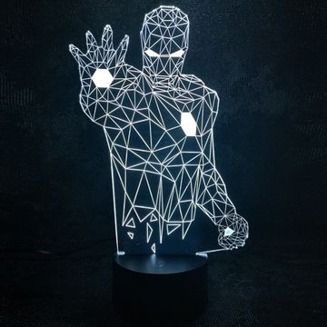 3D лампа Железный Человек, Iron Man. Абстракция