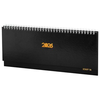 Планинг датированный 2026 300х130 мм STAFF обложка бумвинил 64 л. черный (117360)
