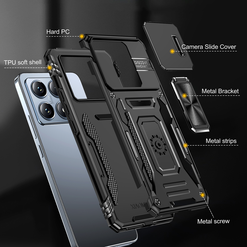 Чехол Safe Case с кольцом и защитой камеры для Xiaomi 14T