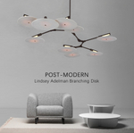 Потолочный дизайнерский светильник  Branching Discs by Lindsey Adelman (9 плафонов, золотой)