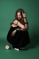 Юбка прямого кроя из бархата, "Пока часы 12 бьют"