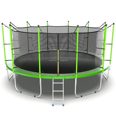 EVO JUMP Internal 16ft (Green) Батут с внутренней сеткой и лестницей, диаметр 16ft (зеленый)