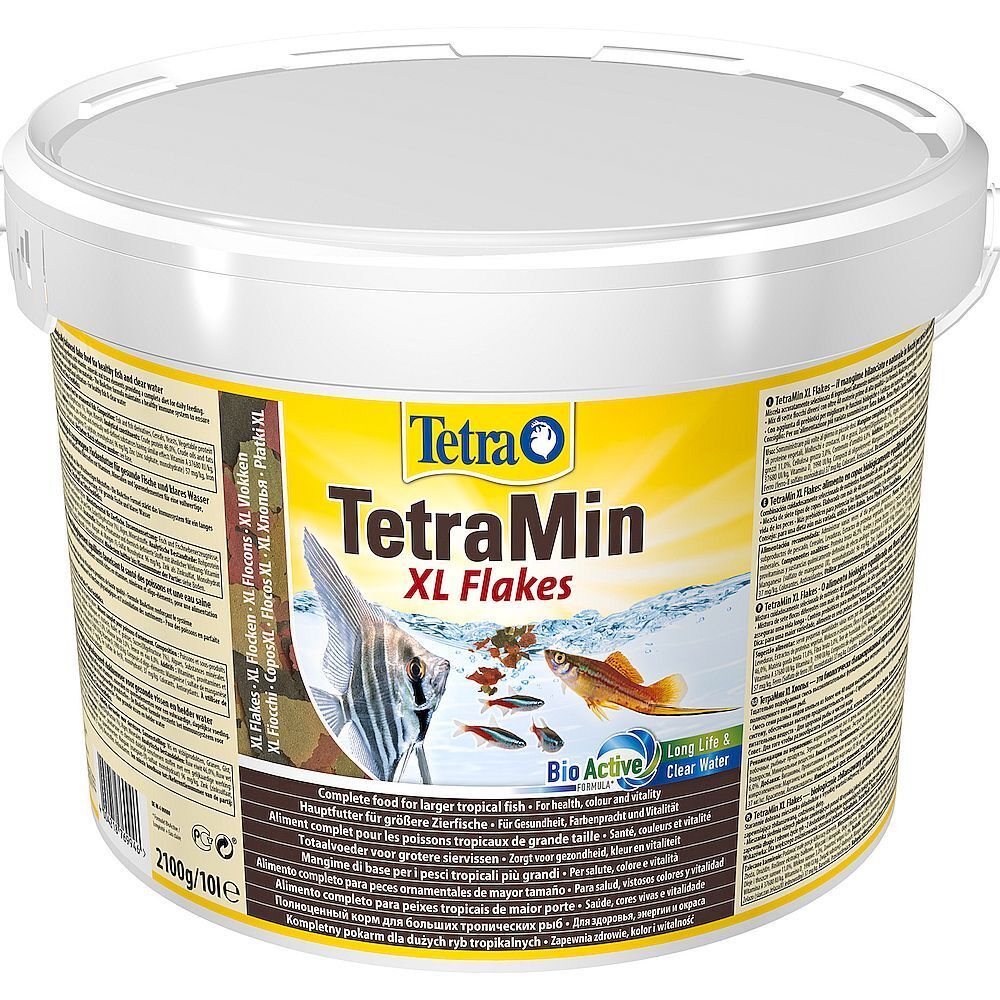 TetraMin XL корм для всех видов рыб, крупные хлопья (Ведро 10л)