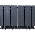 Global  STYLE PLUS 500 10 секции радиатор биметаллический боковое подключение (цвет cod.07 grigio scuro opaco mettalizzato 2748 (черный))