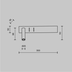 Настенный светильник (бра) Technical C031WL-L8B3K