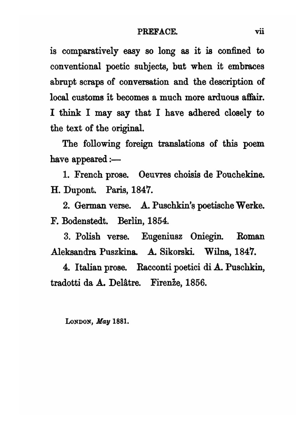 Eugene Oneguine | Aleksandr Sergeevich Pushkin