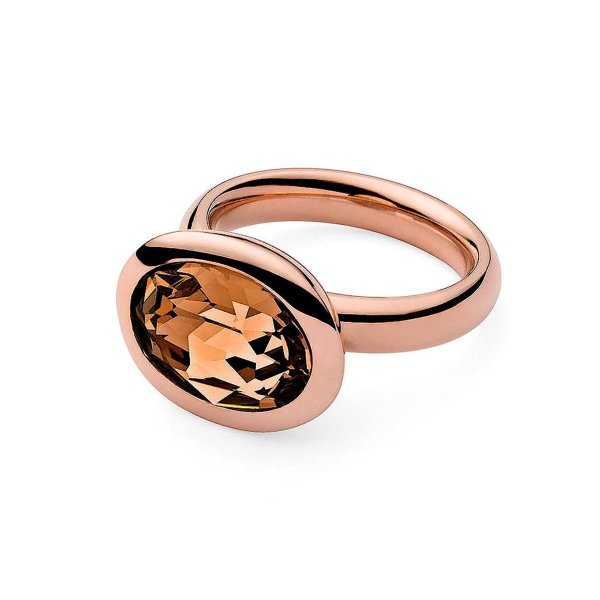 Кольцо Qudo Tivola Light Smoked Topaz 17.2 мм 631644/17.2 BR/RG размер 17,2