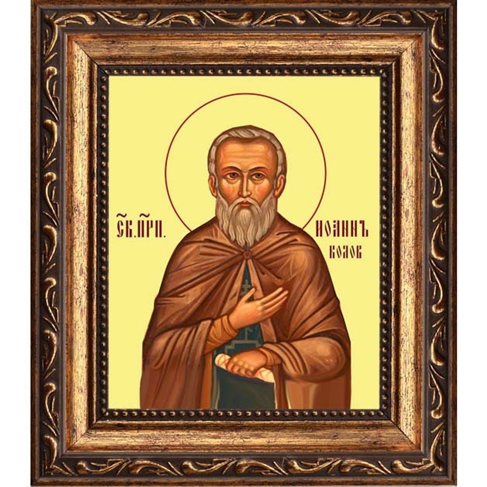 Иоанн Колов преподобный Скитский отшельник. Икона на холсте.