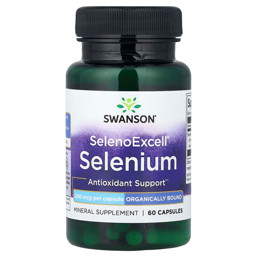Swanson, SelenoExcell®, селен, 200 мкг, 60 капсул