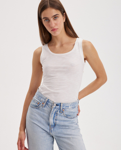 Удлинённый топ из хлопка-слаб