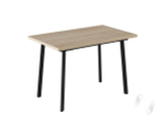 Стол раздвижной Берген (опоры черный/ЛДСП сонома; кромка сонома)