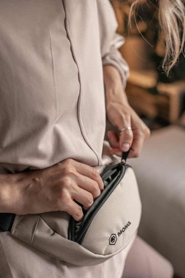 Сумка поясная MONQ Small Buddha Оксфорд Бежевая - фото 2