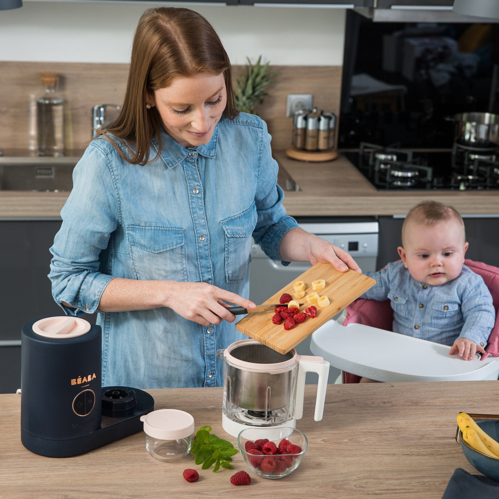 Уцененный товар: блендер-пароварка для детского питания 5 в 1 BEABA Babycook Neo темно-синий