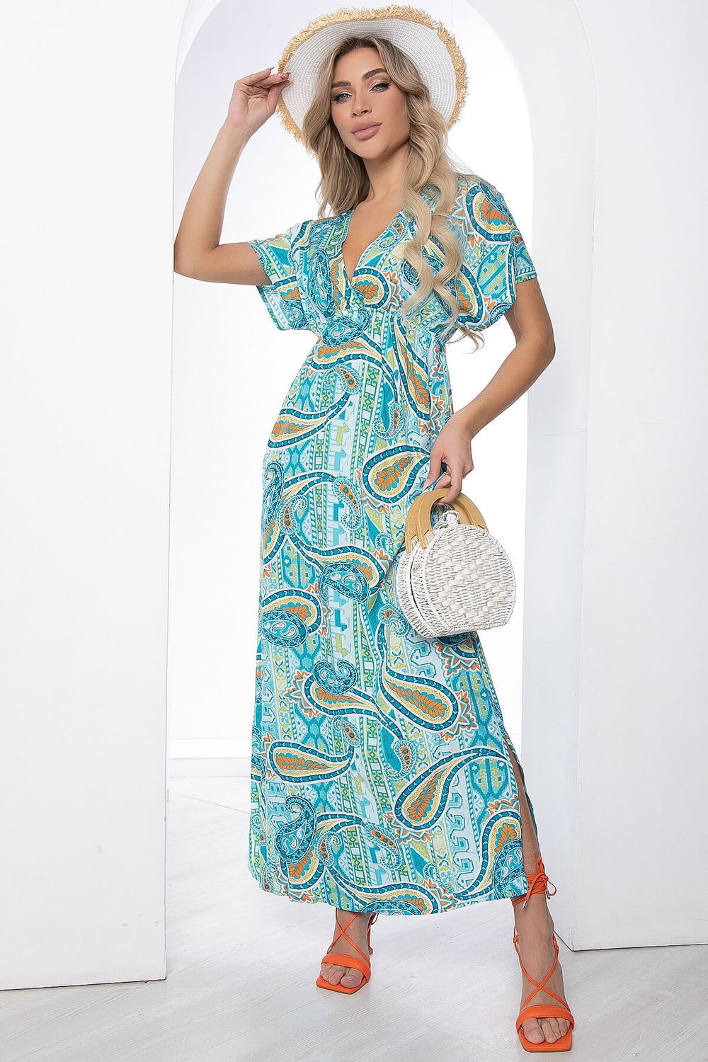 Платье "Лана" (голубое) П8621 LT Collection (Акция)