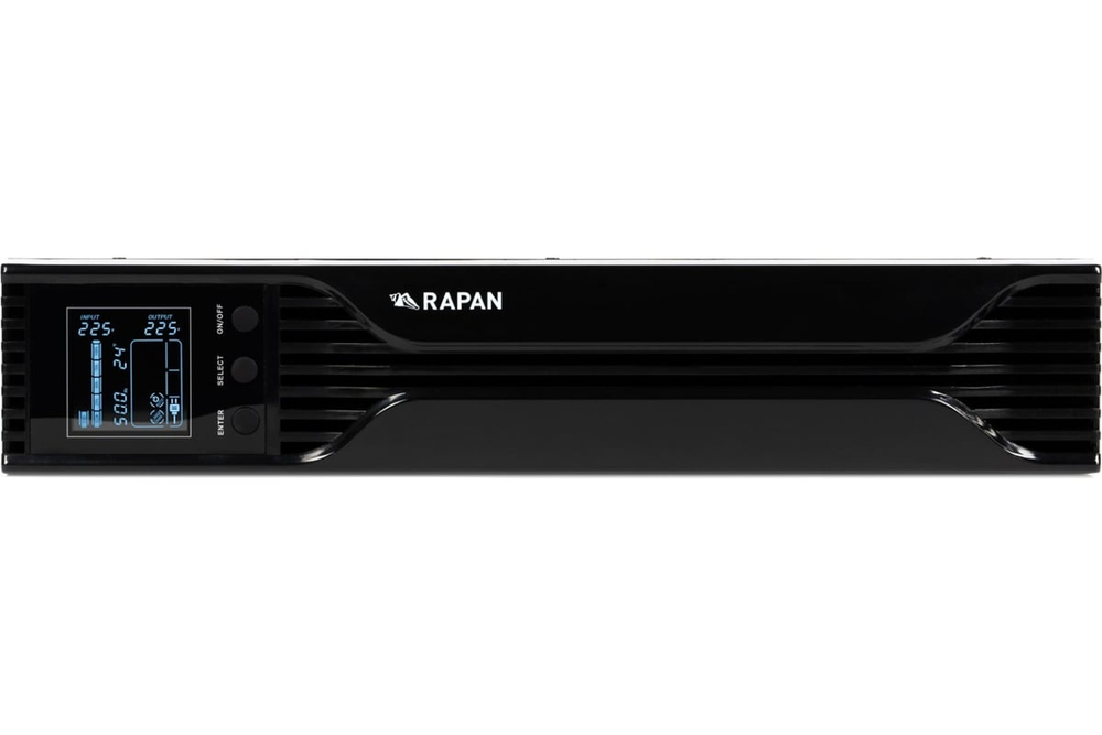 Источник бесперебойного питания RAPAN-UPS 1000-RACK-IN-2X9-E