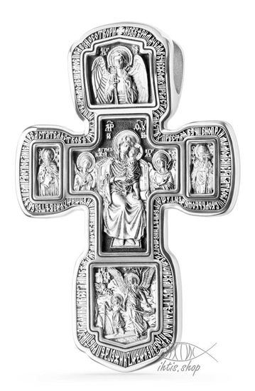 Православный Крест. Распятие Христово. Святая Троица. Свт. Николай Чудотворец. Мч. Трифон. Три Святителя. Икона Божией Матери «Толгская». Ангел Хранитель. Прп. Сергий Радонежский. Свт. Спиридон Тримифунский._2